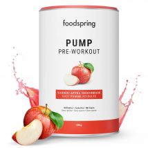 foodspring Pump Pre-Workout | 390 g | Pomme Acidulée | Support de Pré-Entraînement | Sans Caféine