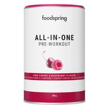 foodspring All-in-One Pre-Workout | 350 g | Cherry & Raspberry | Pre-Workout-Unterstützung | Zucker- und fettfrei