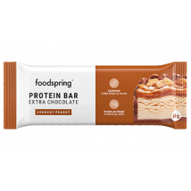 foodspring Extra Chocolate Protein Bar | 45 g | Crunchy Peanut | 13g Protéines | Barre Protéinée