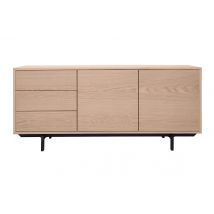 Credenza vintage in finitura legno di quercia 2 ante 3 cassetti L160 cm MANNY