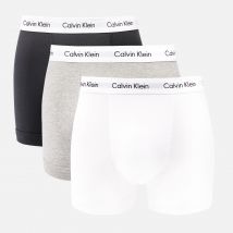 Calvin Klein Men's Cotton Stretch 3-Pack Trunks - Black/White/Grey Heather - M