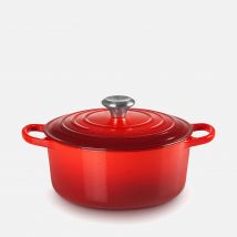 Le Creuset Signature Cast Iron Round Casserole Dish - 24cm - Cerise