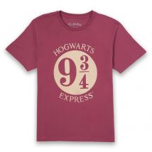 T-Shirt Homme Plateforme 9 3/4 Harry Potter - Bordeaux - XL