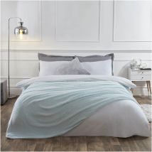 Dreamscene Duck Egg Waffle Throw - 125 x 150cm