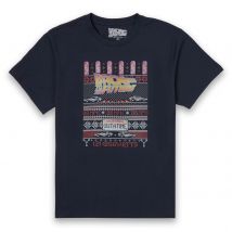 Back To The Future OUTATIME Männer Weihnachts T-Shirt - Navy - S