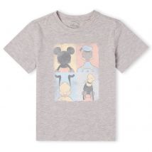 Disney Donald Duck Mickey Mouse Pluto Goofy Tiles Kinder T-Shirt - Grau - 7-8 Jahre