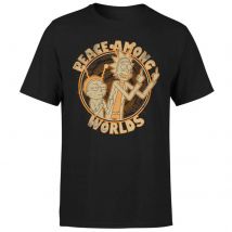 Rick and Morty Peace Among Worlds Herren T-Shirt - Schwarz - M