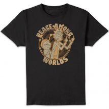 Rick and Morty Peace Among Worlds Herren T-Shirt - Schwarz - S