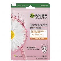 Garnier Moisture Bomb Kamille Feuchtigkeitsspendende Gesichtstuchmaske für Trockene und Empfindliche Haut 28 g