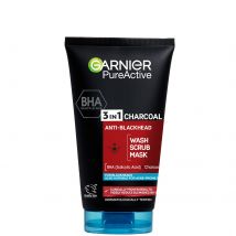 Garnier Pure Active 3-in-1 Kohle Mitesser-Maske Wasch-Peeling 150 ml