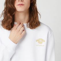 Sweat-shirt Unisexe Harry Potter Slytherin Brodé - Blanc - M