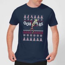 Rick and Morty Ooh Wee Men's Christmas T-Shirt - Navy - XL