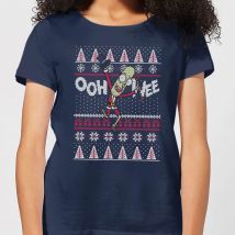 Rick and Morty Ooh Wee Women's Christmas T-Shirt - Navy - M