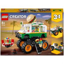 LEGO Creator : Ensemble de Jeux de Construction le Monster Truck Hamburgers 3 en 1 (31104)