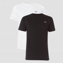 MP Herren 2 Pack T-Shirt - Schwarz/Weiß - XXS