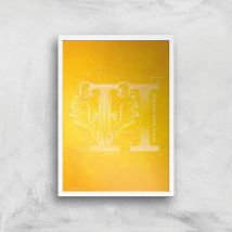 Harry Potter Hufflepuff Giclee Art Print - A3 - White Frame