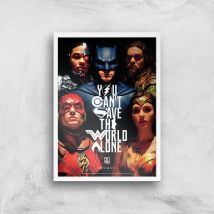 DC Justice League Giclee Art Print - A3 - White Frame