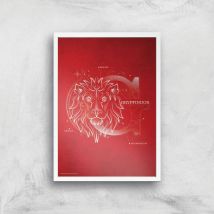 Harry Potter Gryffindor Giclee Art Print - A2 - White Frame