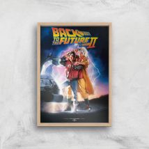 Back To The Future Part 2 Giclee Art Print - A4 - Wooden Frame