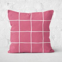 Check Square Cushion - 50x50cm - Soft Touch