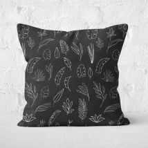 Dark Florals Square Cushion - 40x40cm - Soft Touch