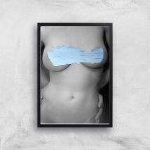 Blue Charm Giclee Art Print - A3 - Black Frame