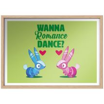 Viva Piñata Wanna Romance Dance Rabbit Art Print Giclee Art Print - A2 - Wooden Frame