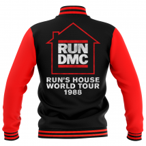 Veste Teddy Run's House World Tour 1988 - Rouge/Noir - Unisexe - S