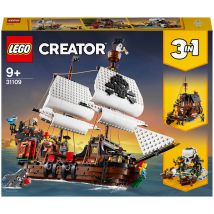 LEGO Creator: 3 en 1 Le Bateau Pirate, Jouet Créatif 9 Ans et Plus(31109)