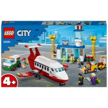 LEGO City: L’aéroport central, Jouet Educatif Avion et Camion avec 6 Mini-Figurines(60261)