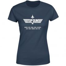 T-shirt Top Gun Codenames - Bleu Marine - Femme - M