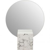 Mimo Mirror - White Faux Marble