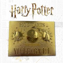 Ticket d'Invitation Harry Potter Bal de Noël Plaqué Or 24K Édition Limitée Zavvi Exclusif