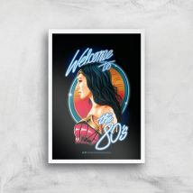 Wonder Woman Retro Giclee Art Print - A2 - White Frame