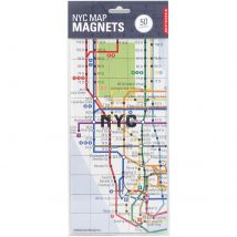 Kikkerland New York Map Magnets