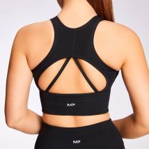 MP Damen Power Longline Sport-BH – Schwarz - XXS