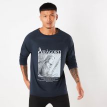 Herr der Ringe Aragorn Son Of Arathorn Unisex Langarm T-Shirt - Navy Blau - S