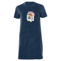 Nickelodeon Rugrats Women's T-Shirt Dress - Navy Acid Wash - L