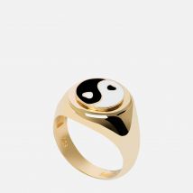 Wilhelmina Garcia Women's Yin/Yang Ring - Gold/Black/White - EU 46