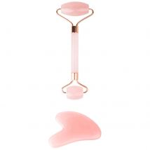 brushworks HD Roler en résine de quartz rose et Gua Sha