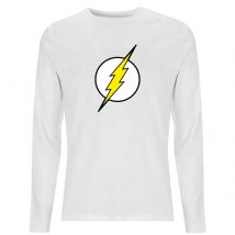 DC Justice League Core Flash Logo Unisex Long Sleeve T-Shirt - White - XL