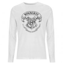 Harry Potter Hogwarts Crest Unisex Long Sleeve T-Shirt - White - M