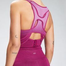 Soutien de Desporto Sem Costuras Velocity para Senhora da MP - Rosa Escuro - XS