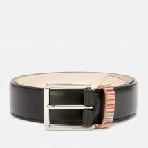 PS Paul Smith Men's Stripe Keeper Belt - Black - W32
