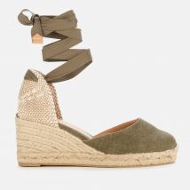 Castañer Women's Carina 6 Canvas Espadrilles - Olive - UK 4