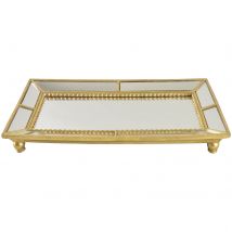 Ornate Mirrored Gold Trinket Tray