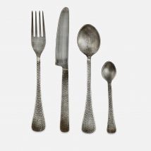 Nkuku Huri Cutlery - Burnt Silver - Set of 16