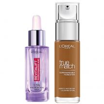 L'Oréal Paris - Duo de sérum de comblement à l'acide hyaluronique et de fond de teint True Match - 5N Sand