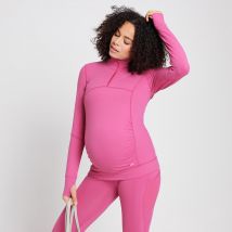 Damska bluza ciążowa z suwakiem 1/4 z kolekcji Maternity MP – Sangria - XS