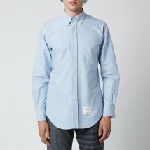 Thom Browne Men's Tricolour Placket Classic Fit Shirt - Light Blue - 5/XXL